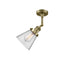 Innovations Lighting Small Cone 1 Light Semi-Flush Mount Part Of The Franklin Restoration Collection 201F-AB-G62