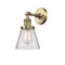 Innovations Lighting Small Cone 1 Light Semi-Flush Mount Part Of The Franklin Restoration Collection 201F-AB-G62-LED