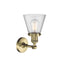 Innovations Lighting Small Cone 1 Light Semi-Flush Mount Part Of The Franklin Restoration Collection 201F-AB-G64