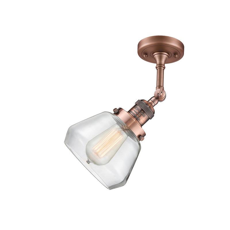 Innovations Lighting Fulton 1 Light Semi-Flush Mount Part Of The Franklin Restoration Collection 201F-AC-G172-LED