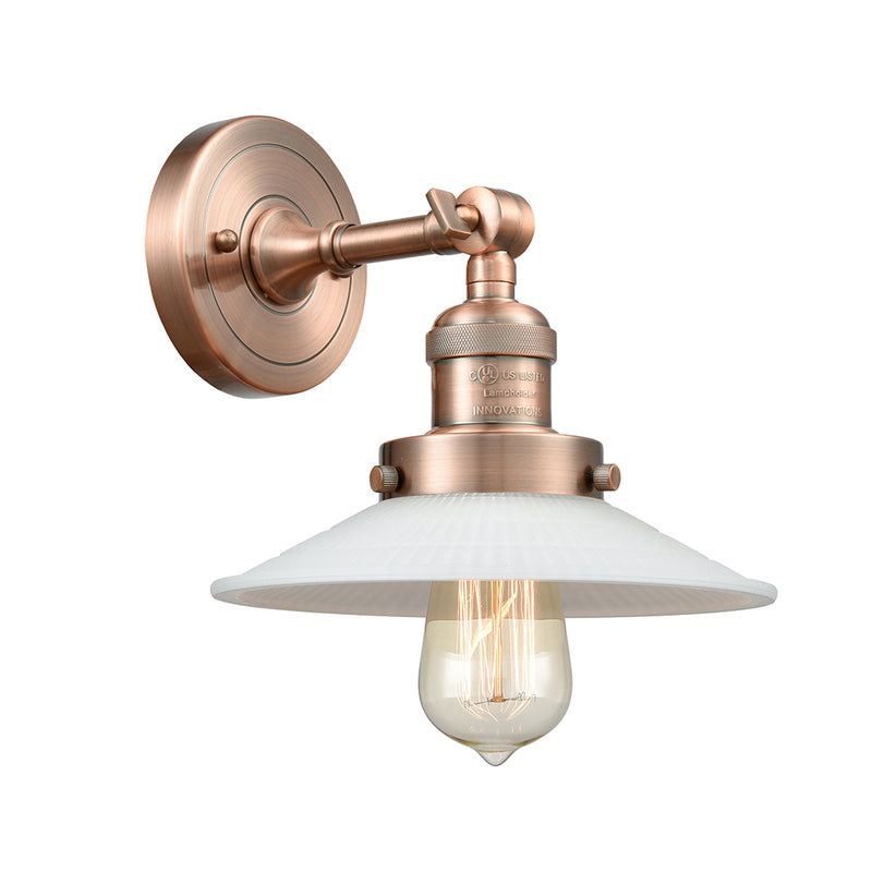 Innovations Lighting Halophane 1 Light Semi-Flush Mount Part Of The Franklin Restoration Collection 201F-AC-G1