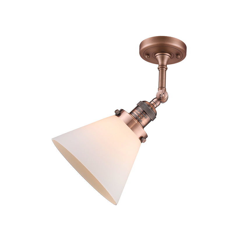 Innovations Lighting Large Cone 1 Light Semi-Flush Mount Part Of The Franklin Restoration Collection 201F-AC-G41-LED