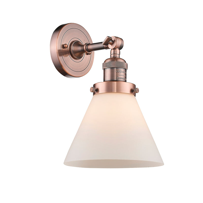 Innovations Lighting Large Cone 1 Light Semi-Flush Mount Part Of The Franklin Restoration Collection 201F-AC-G41