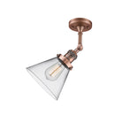 Innovations Lighting Large Cone 1 Light Semi-Flush Mount Part Of The Franklin Restoration Collection 201F-AC-G42