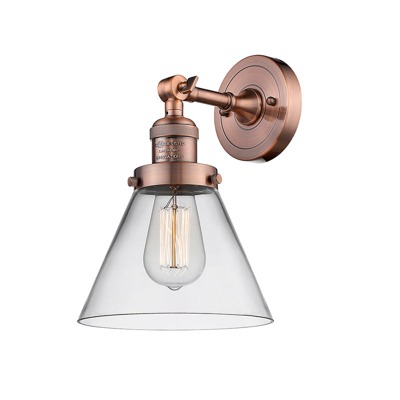 Innovations Lighting Large Cone 1 Light Semi-Flush Mount Part Of The Franklin Restoration Collection 201F-AC-G42