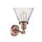 Innovations Lighting Large Cone 1 Light Semi-Flush Mount Part Of The Franklin Restoration Collection 201F-AC-G42-LED