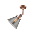 Innovations Lighting Large Cone 1 Light Semi-Flush Mount Part Of The Franklin Restoration Collection 201F-AC-G43-LED