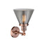 Innovations Lighting Large Cone 1 Light Semi-Flush Mount Part Of The Franklin Restoration Collection 201F-AC-G43-LED