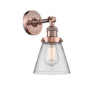 Innovations Lighting Small Cone 1 Light Semi-Flush Mount Part Of The Franklin Restoration Collection 201F-AC-G62