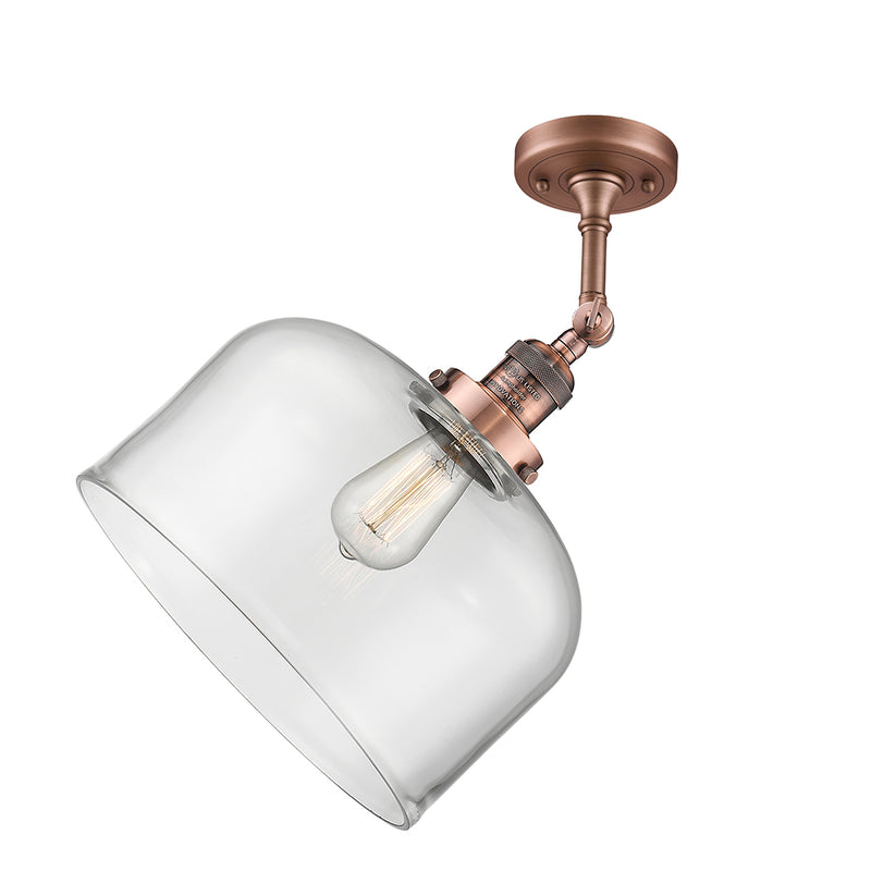 Innovations Lighting X-Large Bell 1 Light Semi-Flush Mount Part Of The Franklin Restoration Collection 201F-AC-G72-L