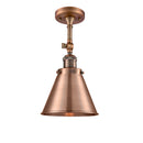 Appalachian Semi-Flush Mount shown in the Antique Copper finish with a Antique Copper shade