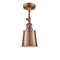 Addison Semi-Flush Mount shown in the Antique Copper finish with a Antique Copper shade