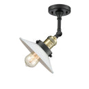 Innovations Lighting Halophane 1 Light Semi-Flush Mount Part Of The Franklin Restoration Collection 201F-BAB-G1