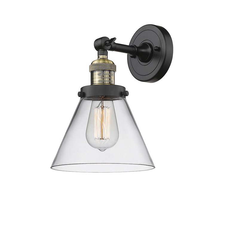 Innovations Lighting Large Cone 1 Light Semi-Flush Mount Part Of The Franklin Restoration Collection 201F-BAB-G42