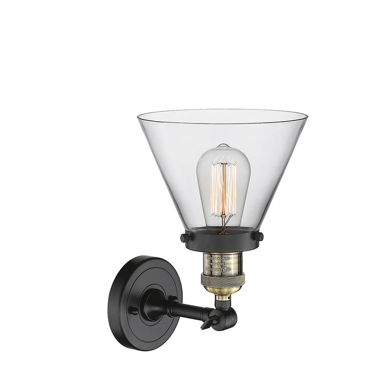 Innovations Lighting Large Cone 1 Light Semi-Flush Mount Part Of The Franklin Restoration Collection 201F-BAB-G42