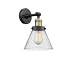 Innovations Lighting Large Cone 1 Light Semi-Flush Mount Part Of The Franklin Restoration Collection 201F-BAB-G44-LED