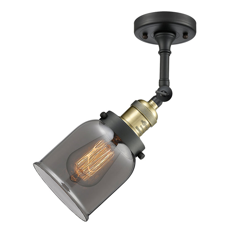 Innovations Lighting Small Bell 1 Light Semi-Flush Mount Part Of The Franklin Restoration Collection 201F-BAB-G53-LED