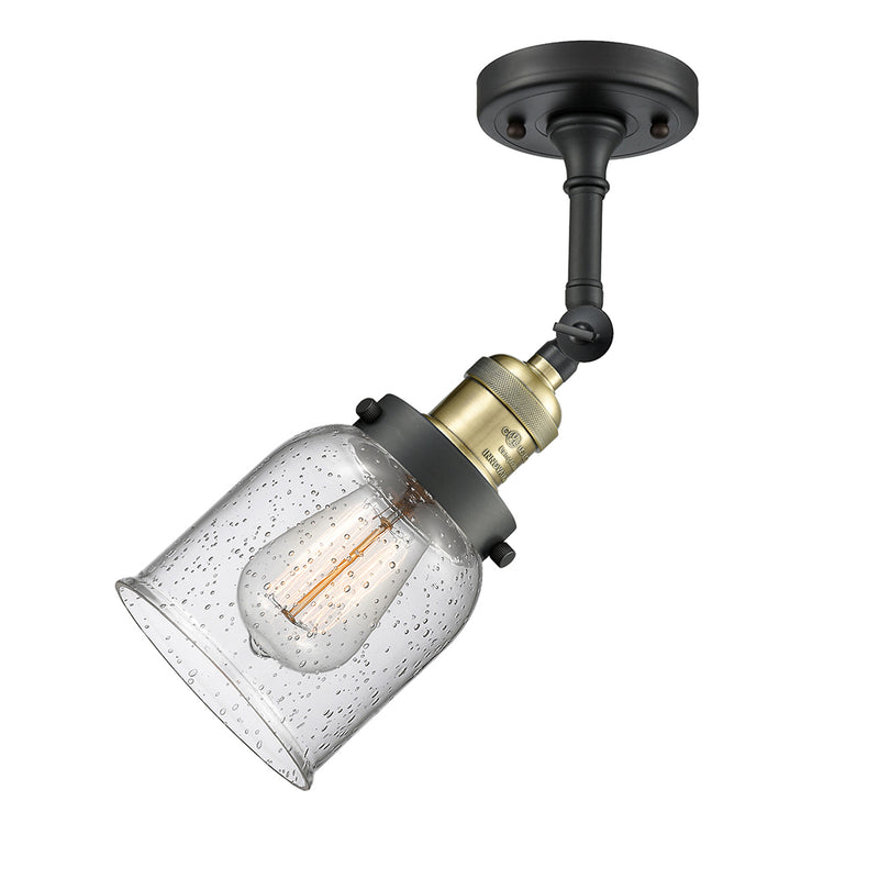 Innovations Lighting Small Bell 1 Light Semi-Flush Mount Part Of The Franklin Restoration Collection 201F-BAB-G54-LED