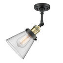 Innovations Lighting Small Cone 1 Light Semi-Flush Mount Part Of The Franklin Restoration Collection 201F-BAB-G62