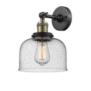 Innovations Lighting Large Bell 1 Light Semi-Flush Mount Part Of The Franklin Restoration Collection 201F-BAB-G74-LED