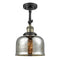 Bell Semi-Flush Mount shown in the Black Antique Brass finish with a Silver Plated Mercury shade