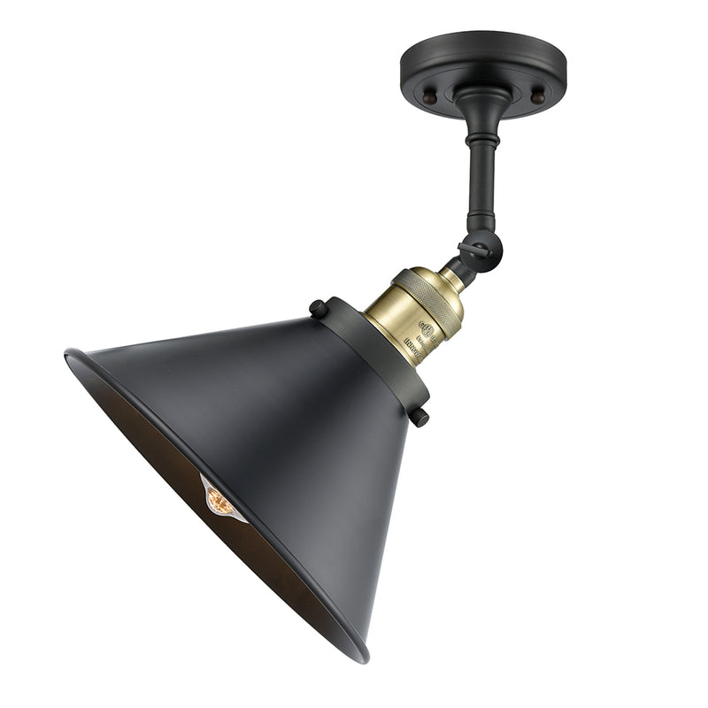 Innovations Lighting Briarcliff 1 Light Semi-Flush Mount Part Of The Franklin Restoration Collection 201F-BAB-M10-BK