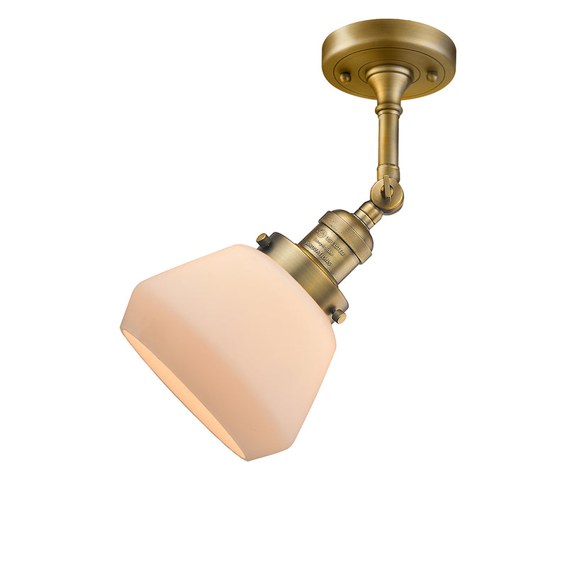 Innovations Lighting Fulton 1 Light Semi-Flush Mount Part Of The Franklin Restoration Collection 201F-BB-G171-LED