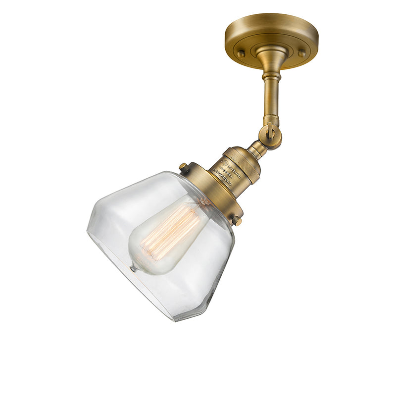 Innovations Lighting Fulton 1 Light Semi-Flush Mount Part Of The Franklin Restoration Collection 201F-BB-G172-LED