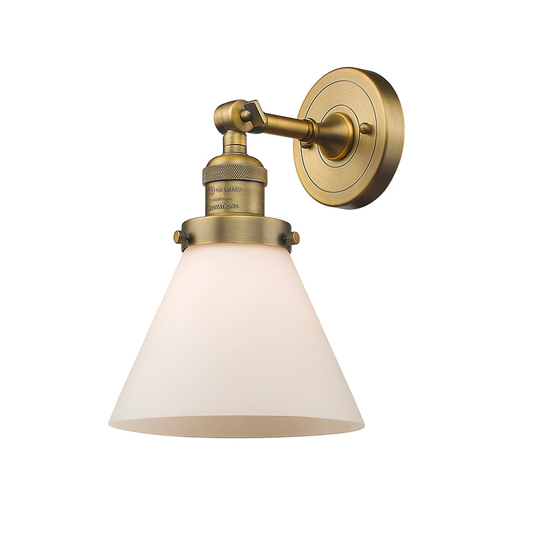 Innovations Lighting Large Cone 1 Light Semi-Flush Mount Part Of The Franklin Restoration Collection 201F-BB-G41-LED