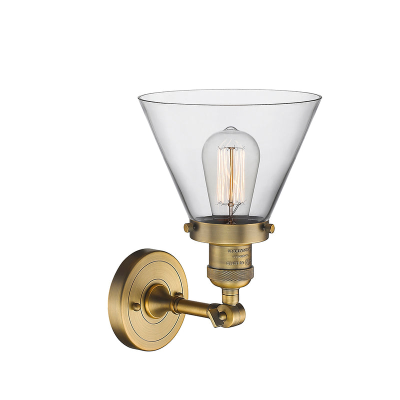 Innovations Lighting Large Cone 1 Light Semi-Flush Mount Part Of The Franklin Restoration Collection 201F-BB-G42-LED