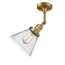 Innovations Lighting Large Cone 1 Light Semi-Flush Mount Part Of The Franklin Restoration Collection 201F-BB-G44-LED