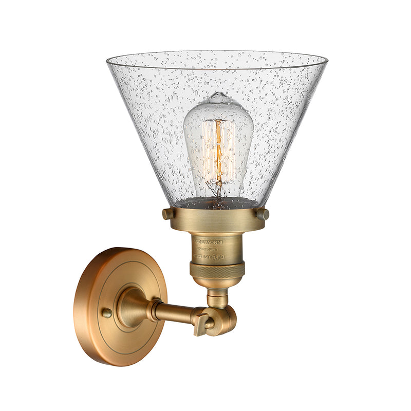 Innovations Lighting Large Cone 1 Light Semi-Flush Mount Part Of The Franklin Restoration Collection 201F-BB-G44