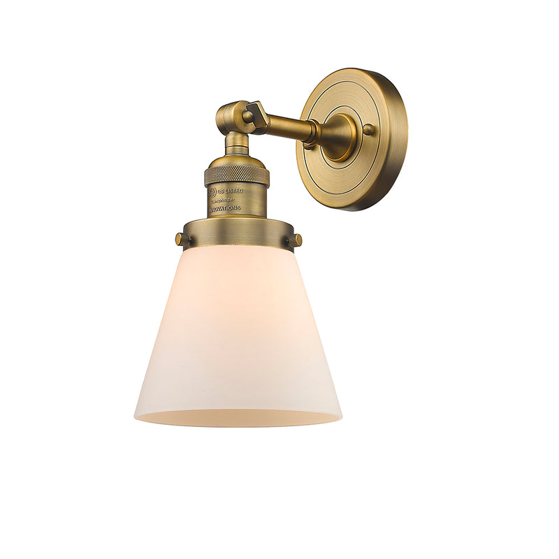 Innovations Lighting Small Cone 1 Light Semi-Flush Mount Part Of The Franklin Restoration Collection 201F-BB-G61-LED