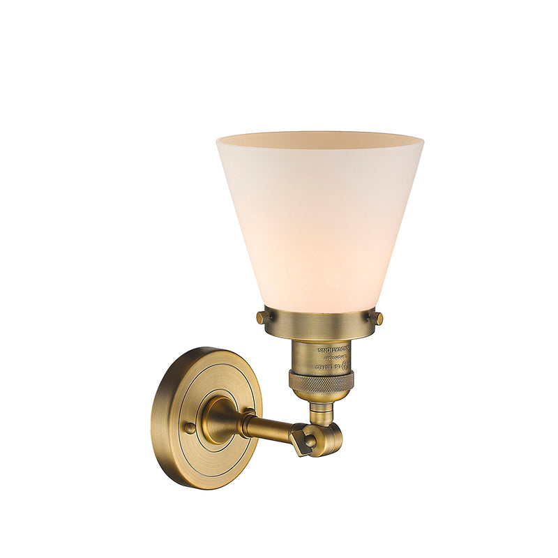 Innovations Lighting Small Cone 1 Light Semi-Flush Mount Part Of The Franklin Restoration Collection 201F-BB-G61-LED