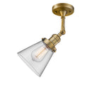 Innovations Lighting Small Cone 1 Light Semi-Flush Mount Part Of The Franklin Restoration Collection 201F-BB-G62-LED