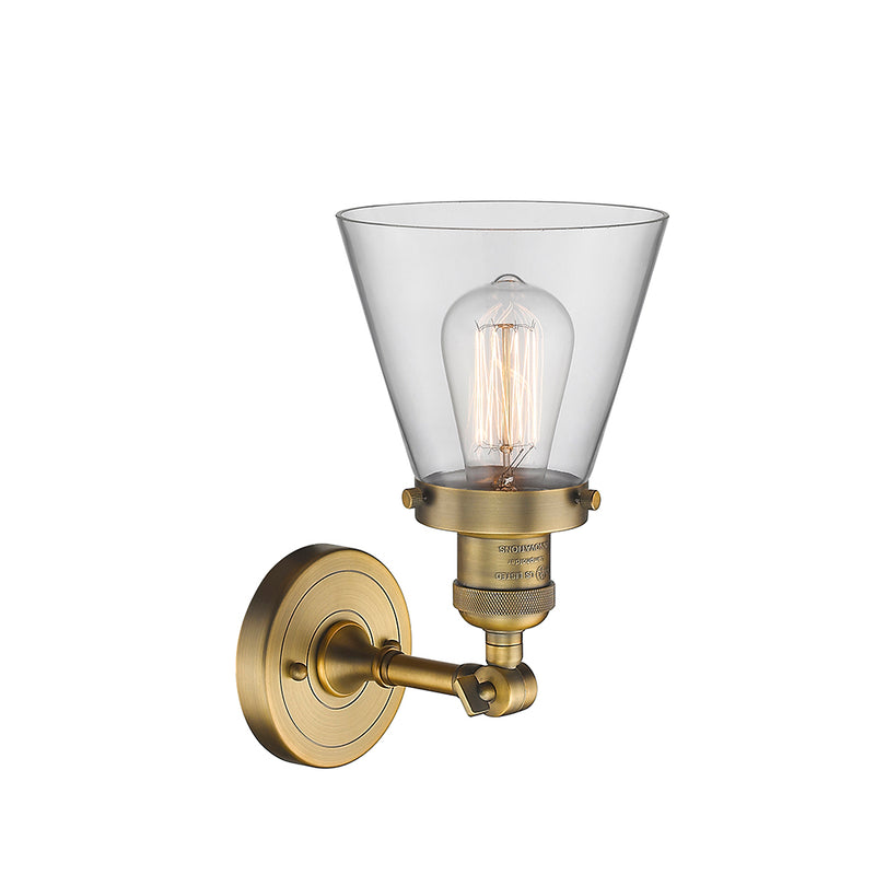 Innovations Lighting Small Cone 1 Light Semi-Flush Mount Part Of The Franklin Restoration Collection 201F-BB-G62-LED