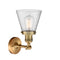 Innovations Lighting Small Cone 1 Light Semi-Flush Mount Part Of The Franklin Restoration Collection 201F-BB-G64-LED