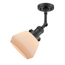 Innovations Lighting Fulton 1 Light Semi-Flush Mount Part Of The Franklin Restoration Collection 201F-BK-G171-LED