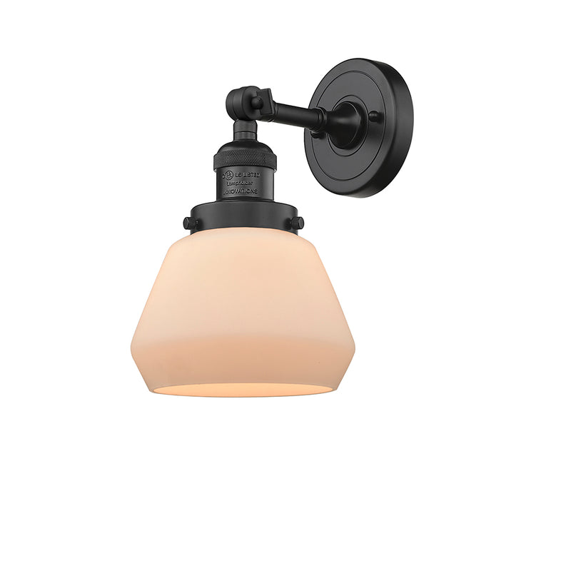 Innovations Lighting Fulton 1 Light Semi-Flush Mount Part Of The Franklin Restoration Collection 201F-BK-G171