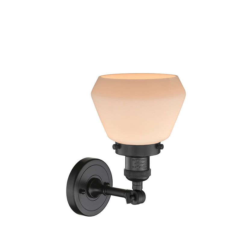 Innovations Lighting Fulton 1 Light Semi-Flush Mount Part Of The Franklin Restoration Collection 201F-BK-G171-LED