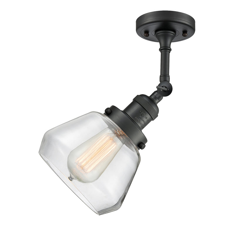 Innovations Lighting Fulton 1 Light Semi-Flush Mount Part Of The Franklin Restoration Collection 201F-BK-G172