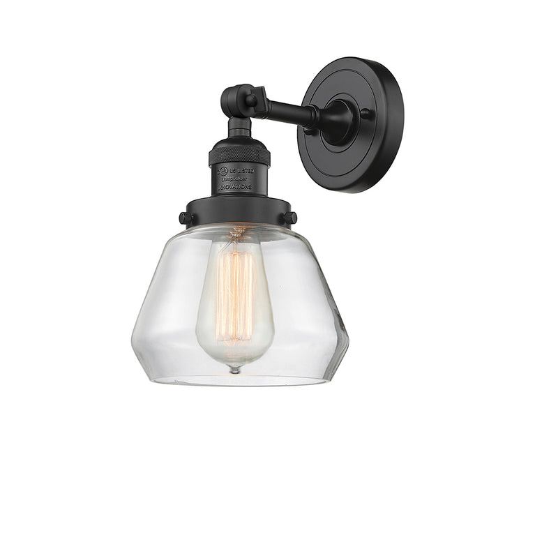 Innovations Lighting Fulton 1 Light Semi-Flush Mount Part Of The Franklin Restoration Collection 201F-BK-G172