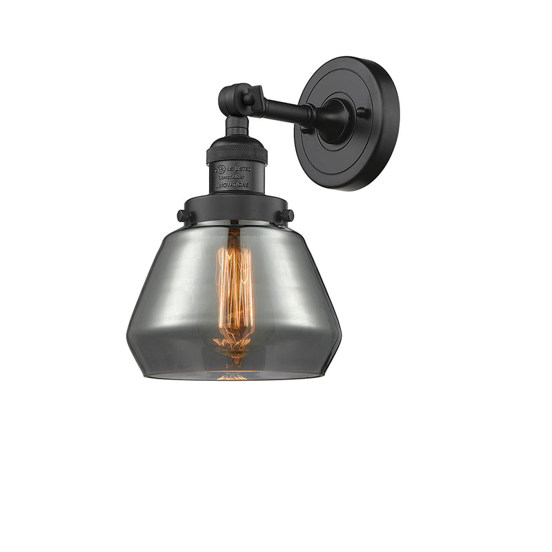 Innovations Lighting Fulton 1 Light Semi-Flush Mount Part Of The Franklin Restoration Collection 201F-BK-G173