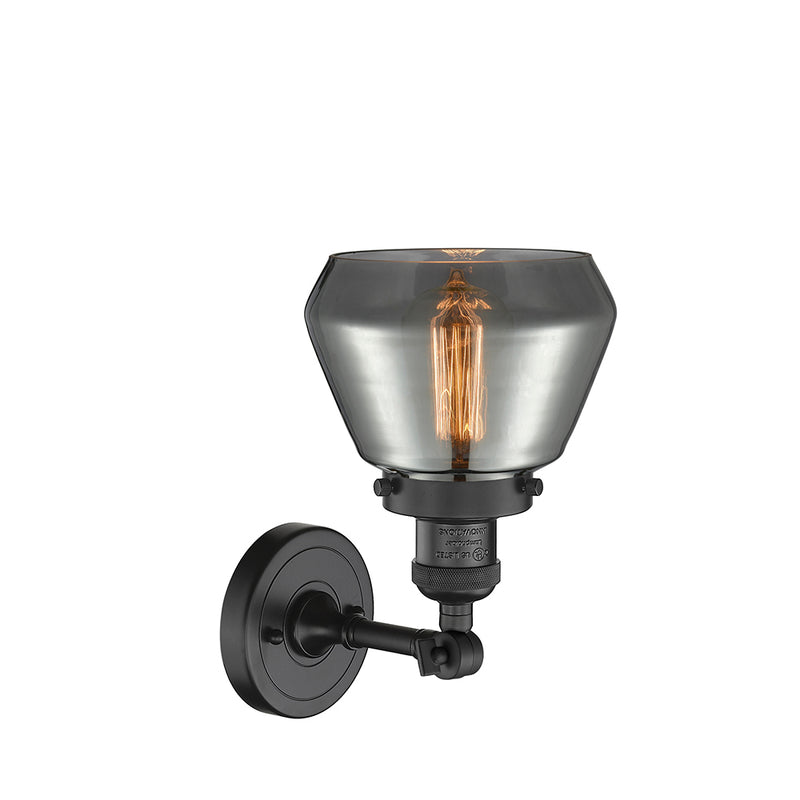 Innovations Lighting Fulton 1 Light Semi-Flush Mount Part Of The Franklin Restoration Collection 201F-BK-G173-LED