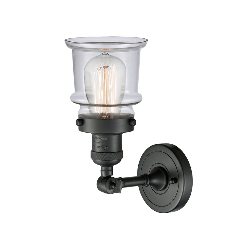 Innovations Lighting Small Canton 1 Light Semi-Flush Mount Part Of The Franklin Restoration Collection 201F-BK-G182S-LED