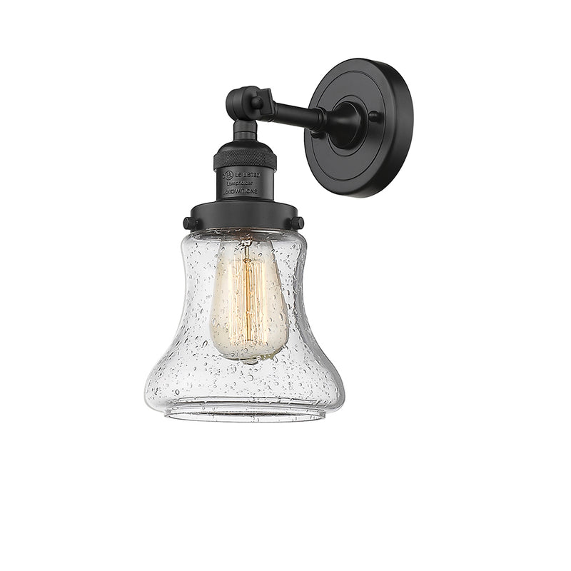 Innovations Lighting Bellmont 1 Light Semi-Flush Mount Part Of The Franklin Restoration Collection 201F-BK-G194-LED