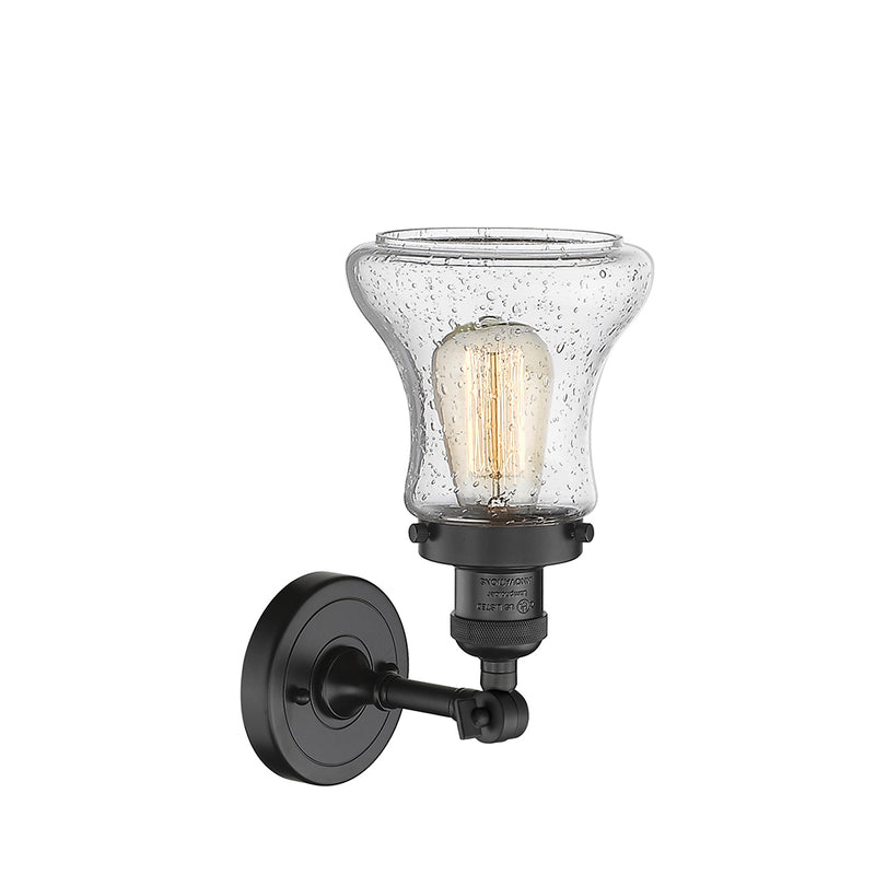 Innovations Lighting Bellmont 1 Light Semi-Flush Mount Part Of The Franklin Restoration Collection 201F-BK-G194-LED