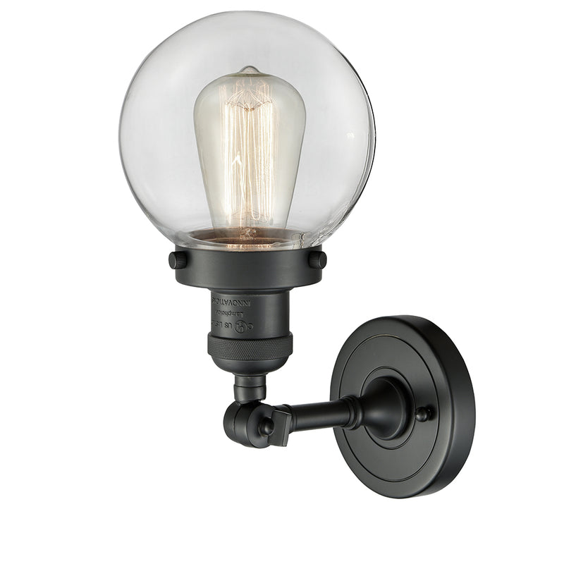 Innovations Lighting Beacon 1 Light 6" Semi-Flush Mount 201F-BK-G202-6