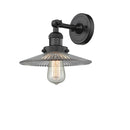 Innovations Lighting Halophane 1 Light Semi-Flush Mount Part Of The Franklin Restoration Collection 201F-BK-G2