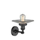 Innovations Lighting Halophane 1 Light Semi-Flush Mount Part Of The Franklin Restoration Collection 201F-BK-G2-LED